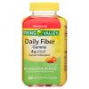 Spring Valley Digestive Health Fiber Supplement Gummies, Orange Lemon Strawberry, 150 Count