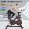 Indoor Cycling Exercise Bike Stationary, Home Gym Workout Fitness Bike with Comfortable Cusion, LCD Display and Hand Pulse